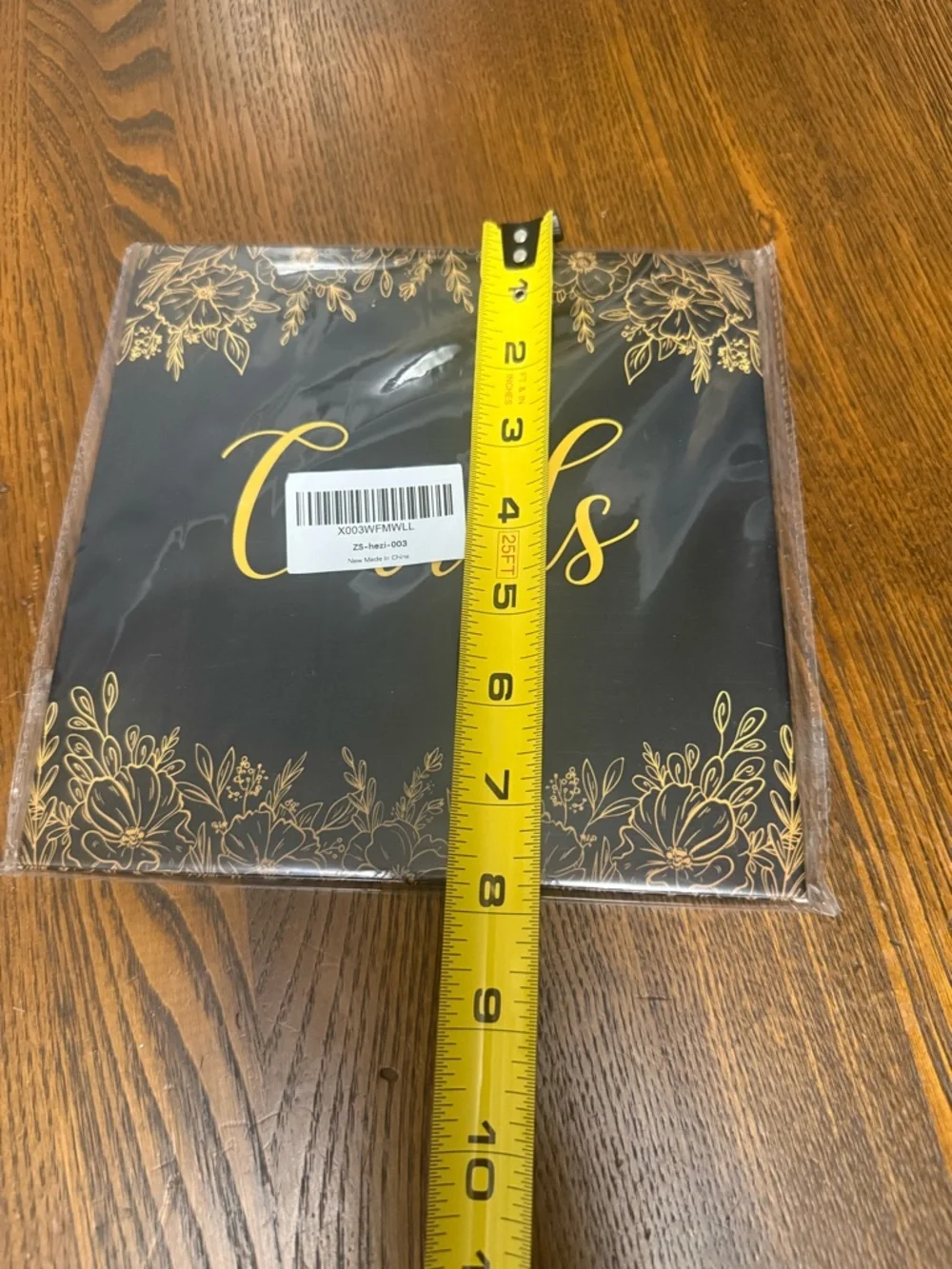 🆕 Black Card Box with Gold Foil Design, Paperboard 8”